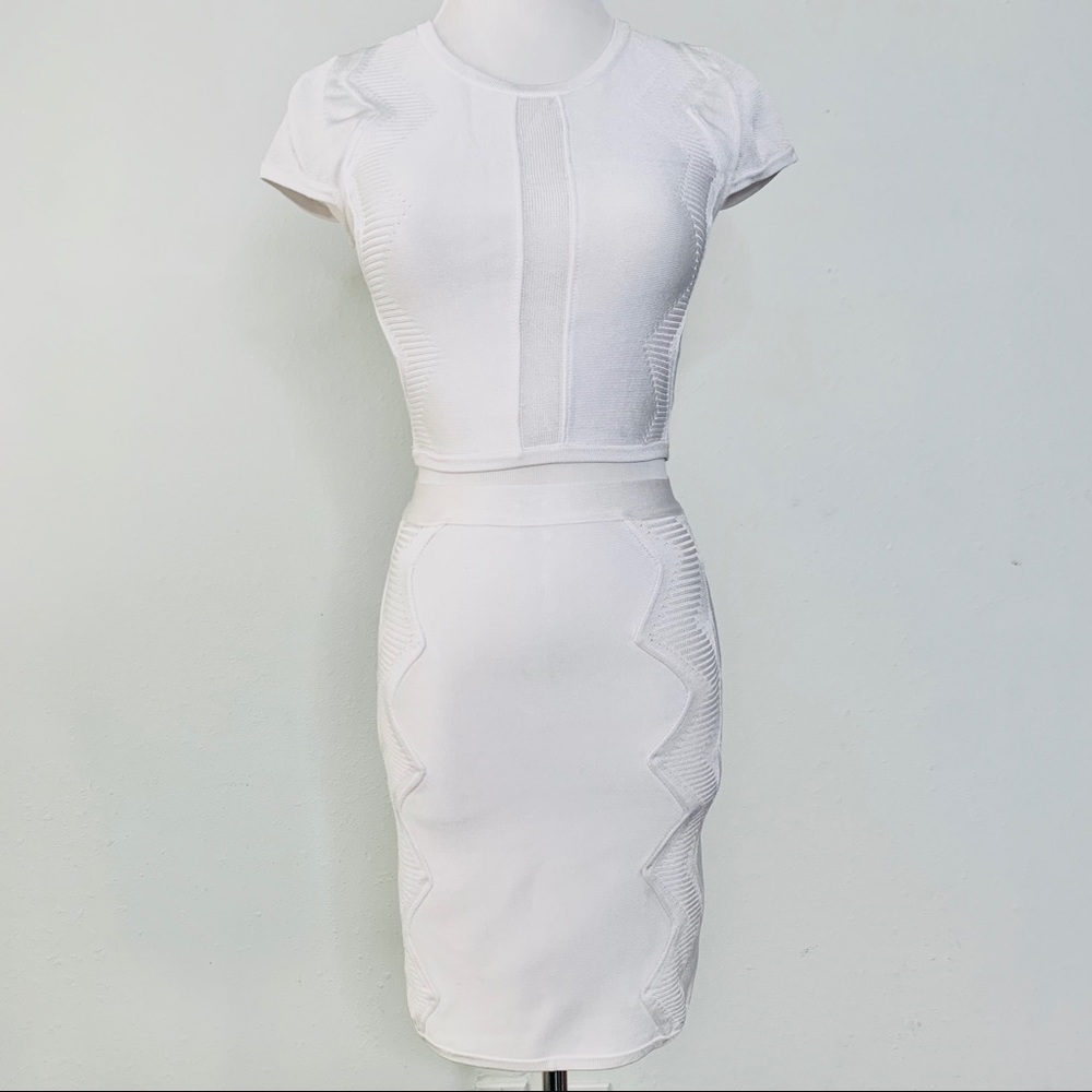 BEBE Two Piece Crop Top & Skirt
